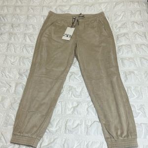 NEW Zara suede jogger pants